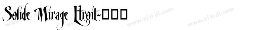 Solide Mirage Etroit字体转换